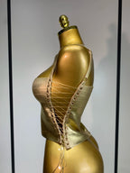 MOLTEN Bandage Top-top-SAINT CHIC-Gold-XS-SAINT CHIC
