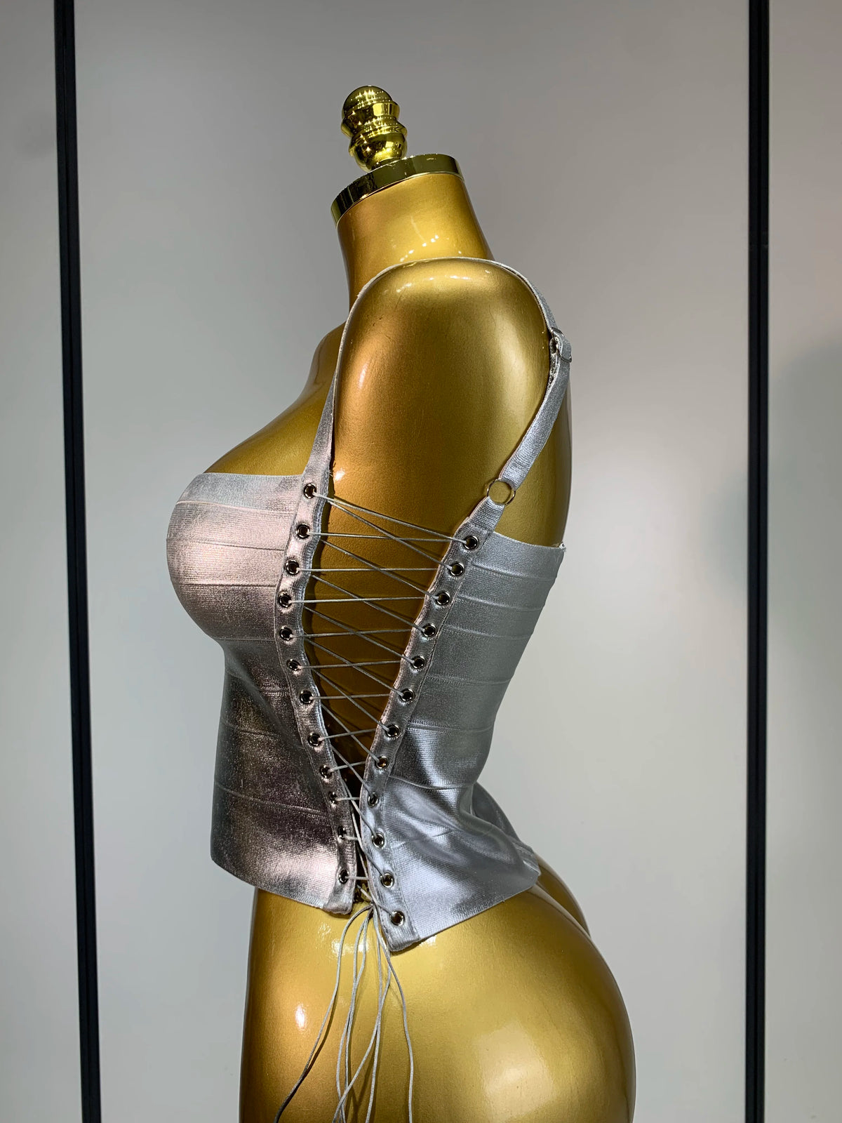 MOLTEN Bandage Top-top-SAINT CHIC-Gold-XS-SAINT CHIC