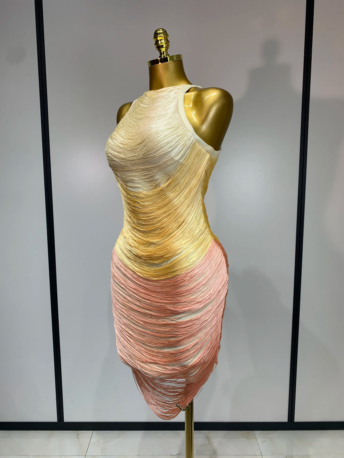 OMBRE Tassel Bandage Dress-Dress-SAINT CHIC-Multi-XS-SAINT CHIC