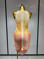 OMBRE Tassel Bandage Dress-Dress-SAINT CHIC-Multi-XS-SAINT CHIC