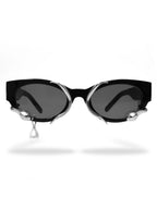PEARL DROP Shades-sunglasses-SAINT CHIC-Black Rectangle Swirl Pearl-SAINT CHIC