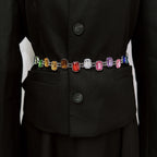 PRISM JEWEL Waist Chain-belt-SAINT CHIC-Silver-SAINT CHIC