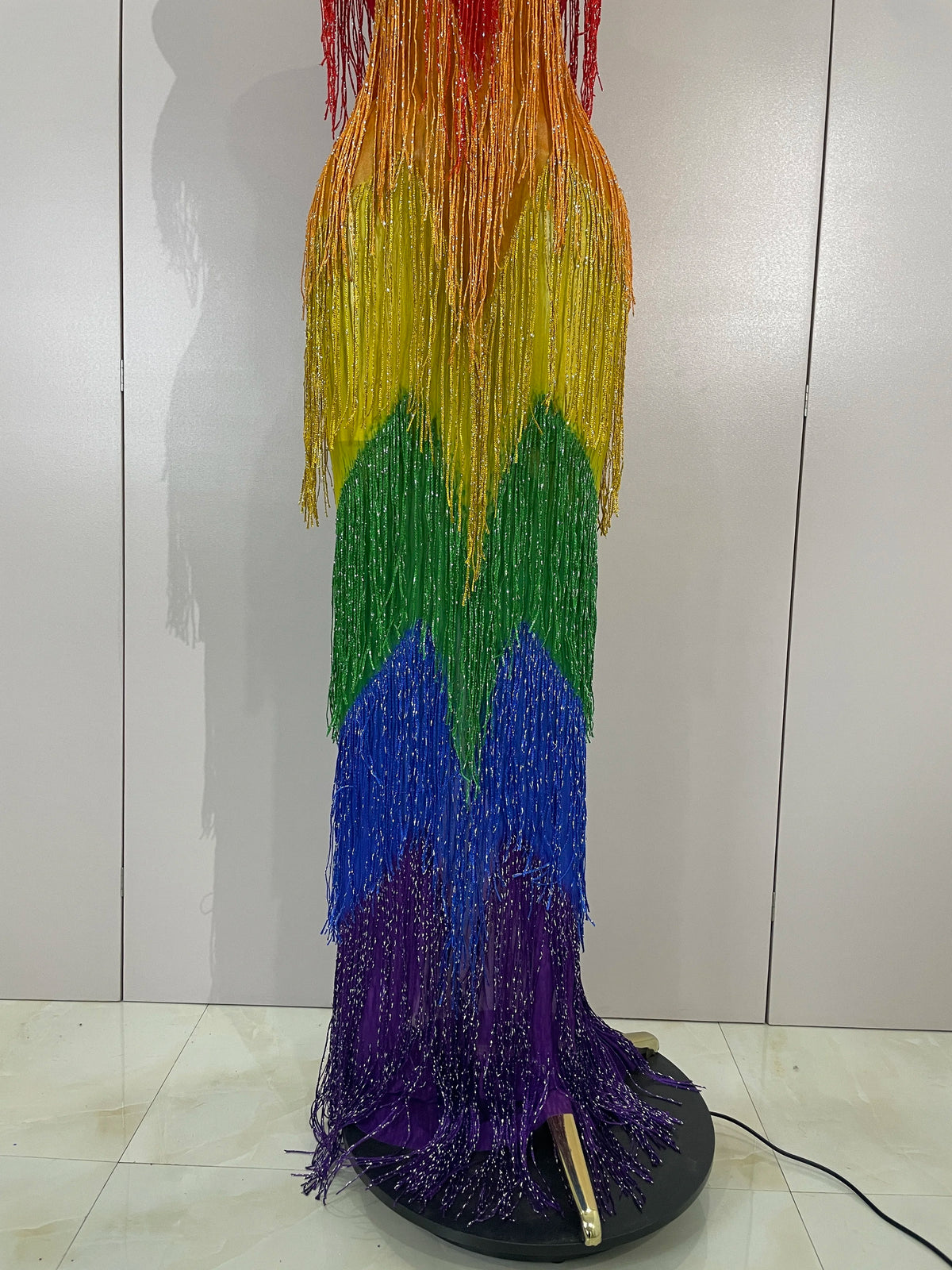 RAINBOW Mesh Gown-Gown-SAINT CHIC-S-SAINT CHIC