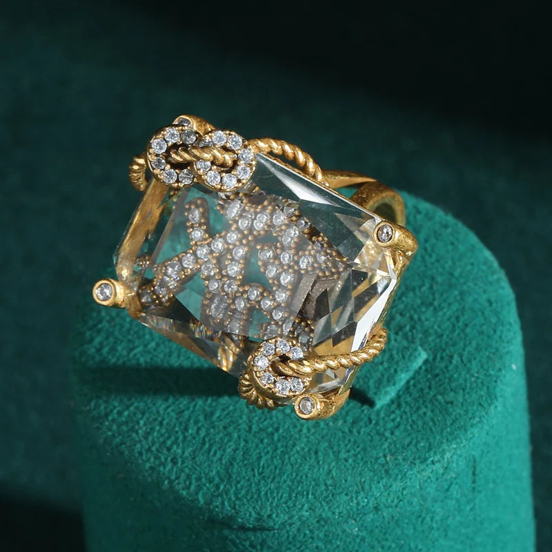 RELIQUE Crystal Stone Ring Main image