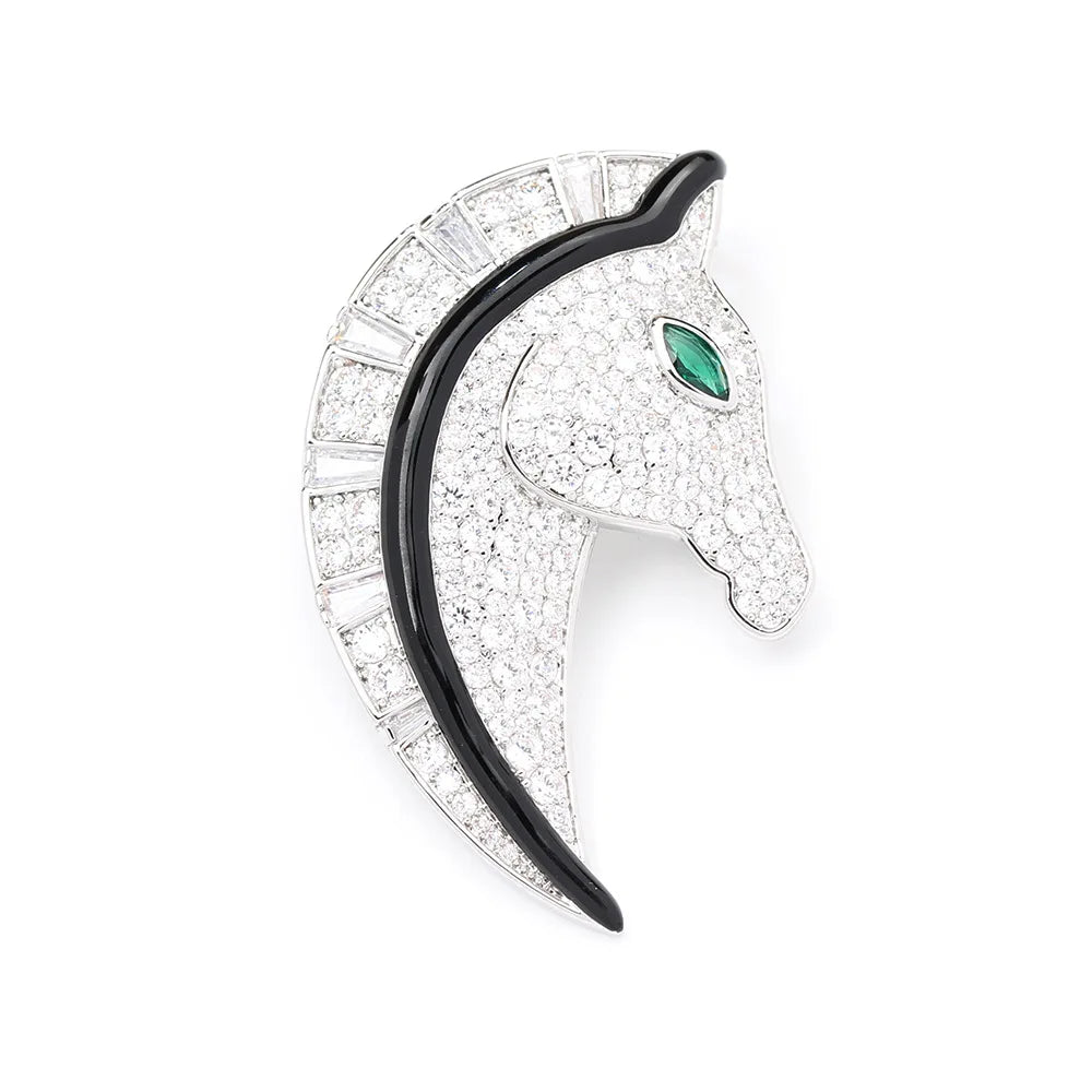 EQUUS Horse Head Brooch