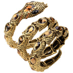 SERPENT Coil Crystal Arm Cuff-Bracelet-SAINT CHIC-Gold-SAINT CHIC