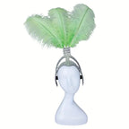 SHOWGIRL Ostrich Feather Headdress-Hair Accessory-SAINT CHIC-Green-SAINT CHIC
