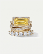 SOCIALITE STACK™ Cocktail Ring Set-ring-SAINT CHIC-Canary-6-SAINT CHIC