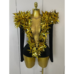 STARBURST Velvet Mesh Illusion Bodysuit-bodysuit-SAINT CHIC-Gold-S-SAINT CHIC