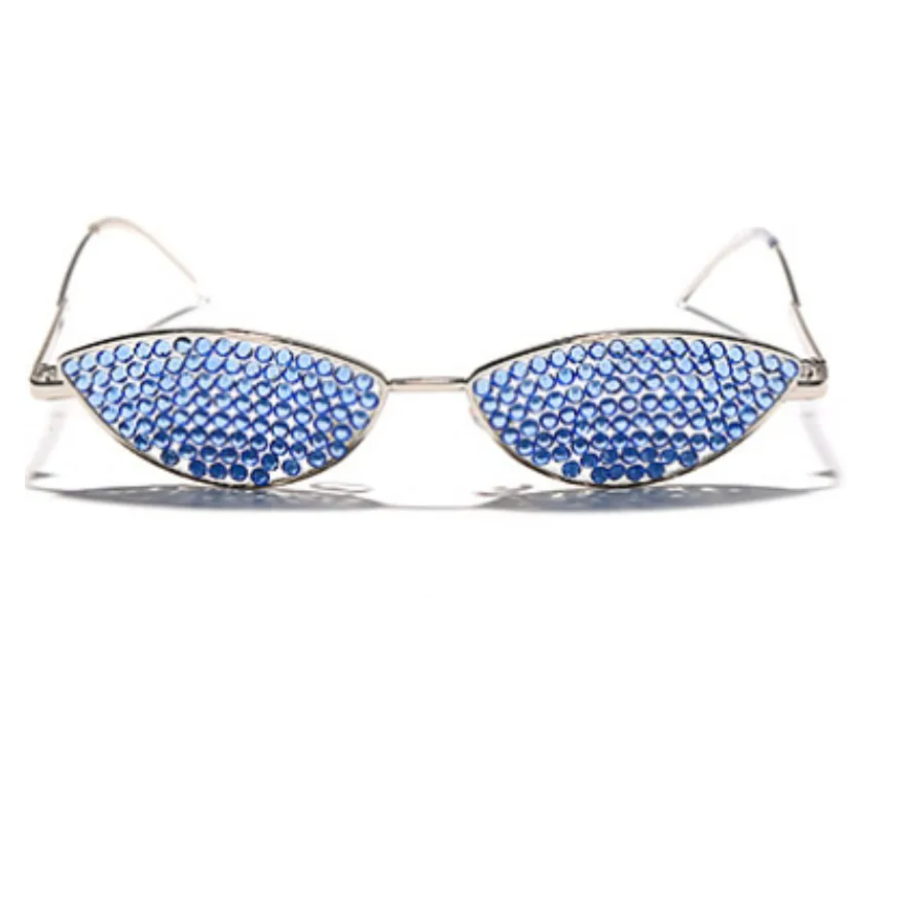 Cat-Eye Rhinestone Sun Glasses|CAT-EYE Rhinestone Sun Glasses| Blue