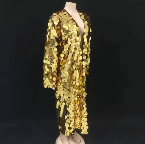 SOLSTICE Sequin Duster Coat
