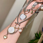 TRINE Layered Heart Necklace Set-Necklace-SAINT CHIC-Silver-SAINT CHIC