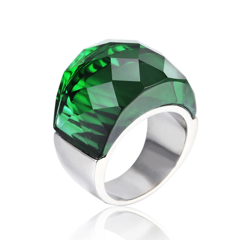 VIVID Ring-Ring-SAINT CHIC-Silver Green-6-SAINT CHIC