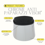 Chrome Anti Paparazzi Visor™ – Adjustable Sun Shield with 4.5” Lens & UV Protection