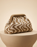 WAVE Knit Clutch-Clutch Bag-SAINT CHIC-Khaki-wave-SAINT CHIC