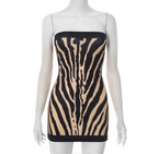 ZEBRA ILLUSION Mini Dress-dress-saint chic-S-SAINT CHIC