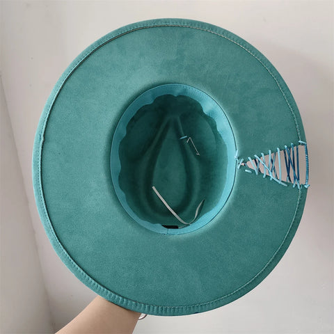 STUDIO SUEDE: Hand-Painted Fedora Hat