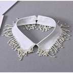 ALLI Detachable Faux Collar – Pearl & Rhinestone Beaded-Collar-SAINT CHIC