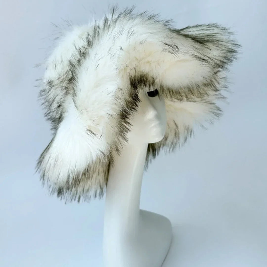 ALTA Faux Fur Bucket Hat-hat-SAINT CHIC
