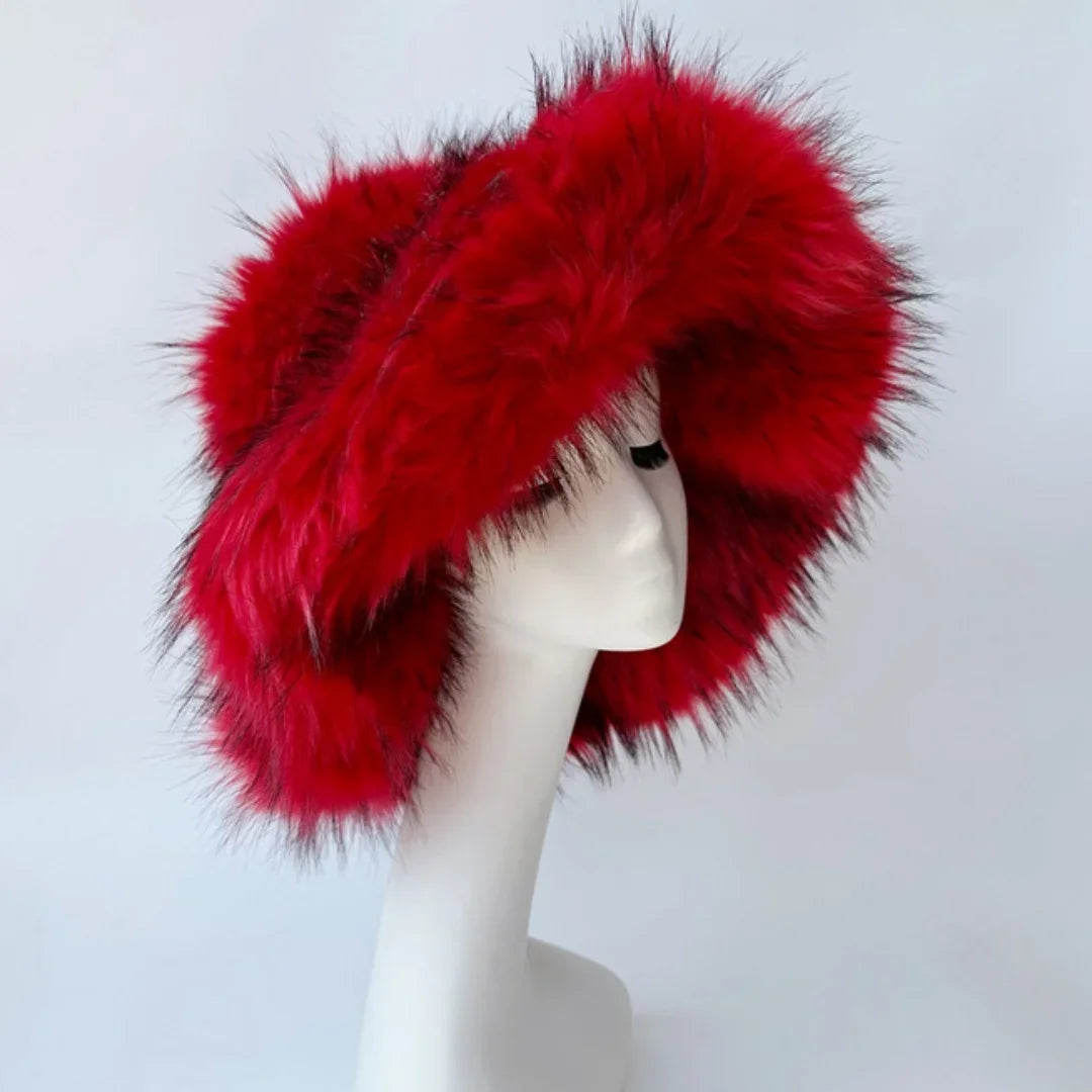 ALTA Faux Fur Bucket Hat-hat-SAINT CHIC