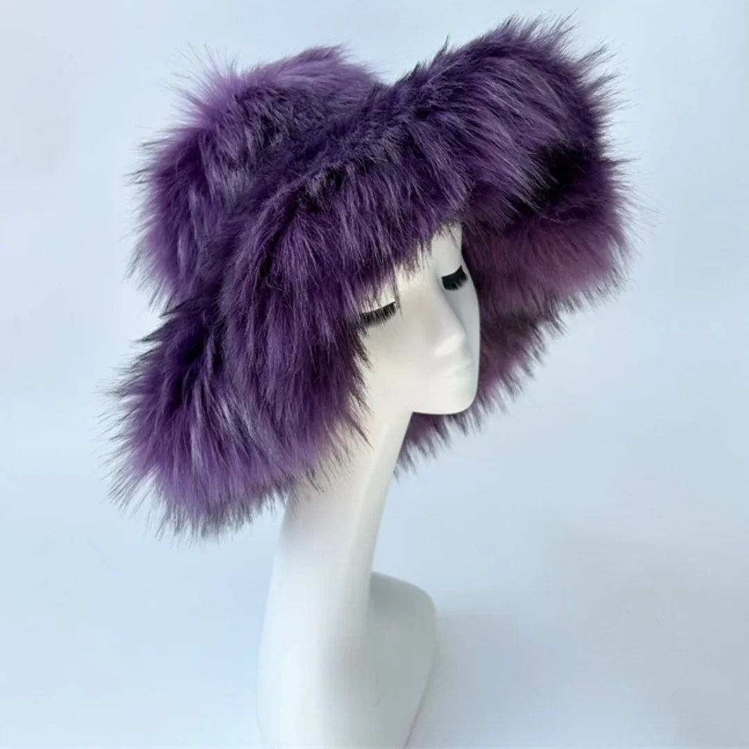 ALTA Faux Fur Bucket Hat-hat-SAINT CHIC