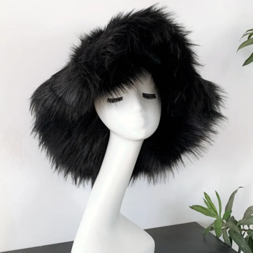 ALTA Faux Fur Bucket Hat-hat-SAINT CHIC