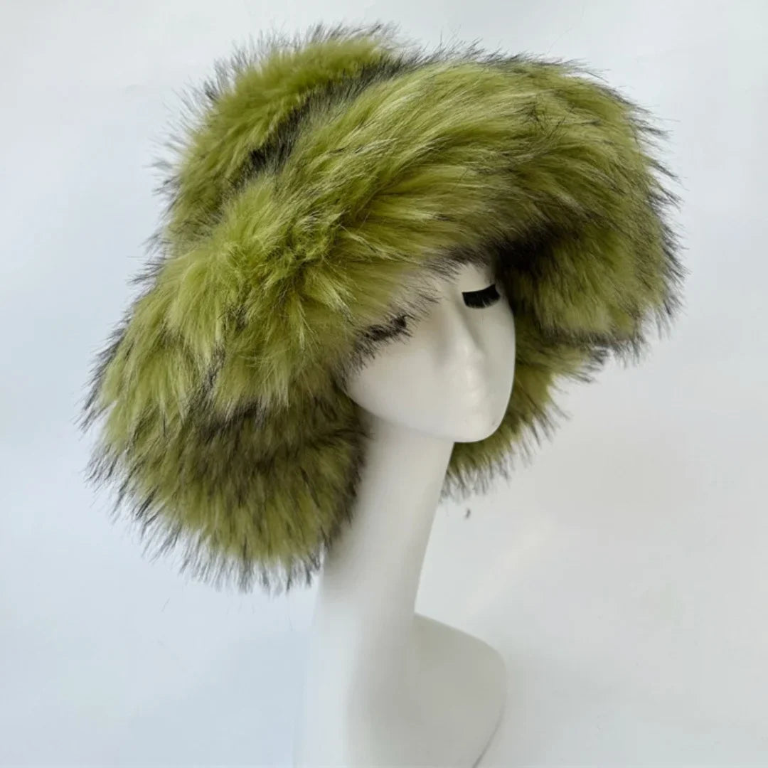 ALTA Faux Fur Bucket Hat-hat-SAINT CHIC