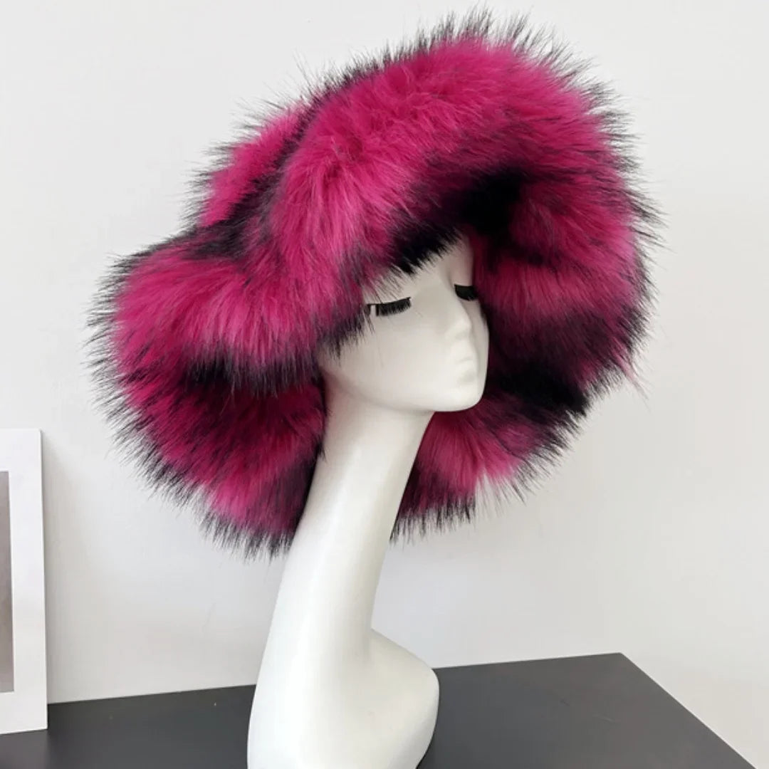 ALTA Faux Fur Bucket Hat-hat-SAINT CHIC