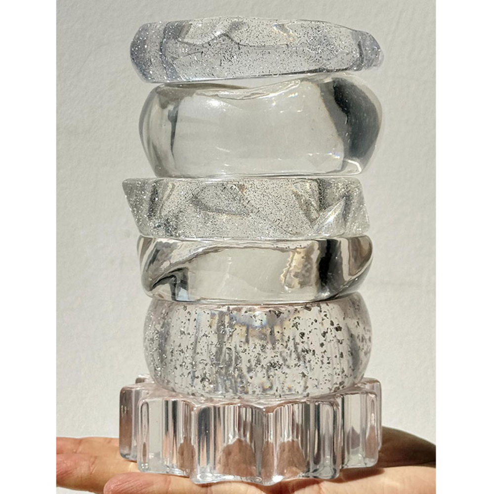 AURA STACK – Sculptural Resin Bangle-bracelet-SAINT CHIC