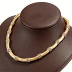 BAMBOO Crystal Link Choker-necklace-SAINT CHIC