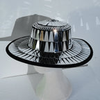 BLACK MIRROR Wide Brim Hat-hat-SAINT CHIC