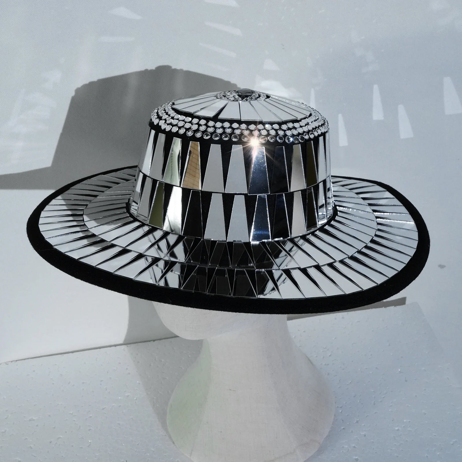 BLACK MIRROR Wide Brim Hat-hat-SAINT CHIC