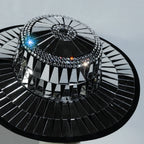 BLACK MIRROR Wide Brim Hat-hat-SAINT CHIC