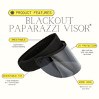 BLACKOUT Paparazzi Visor® 2.0 – All-Black Sun Shield-Hats-SAINT CHIC