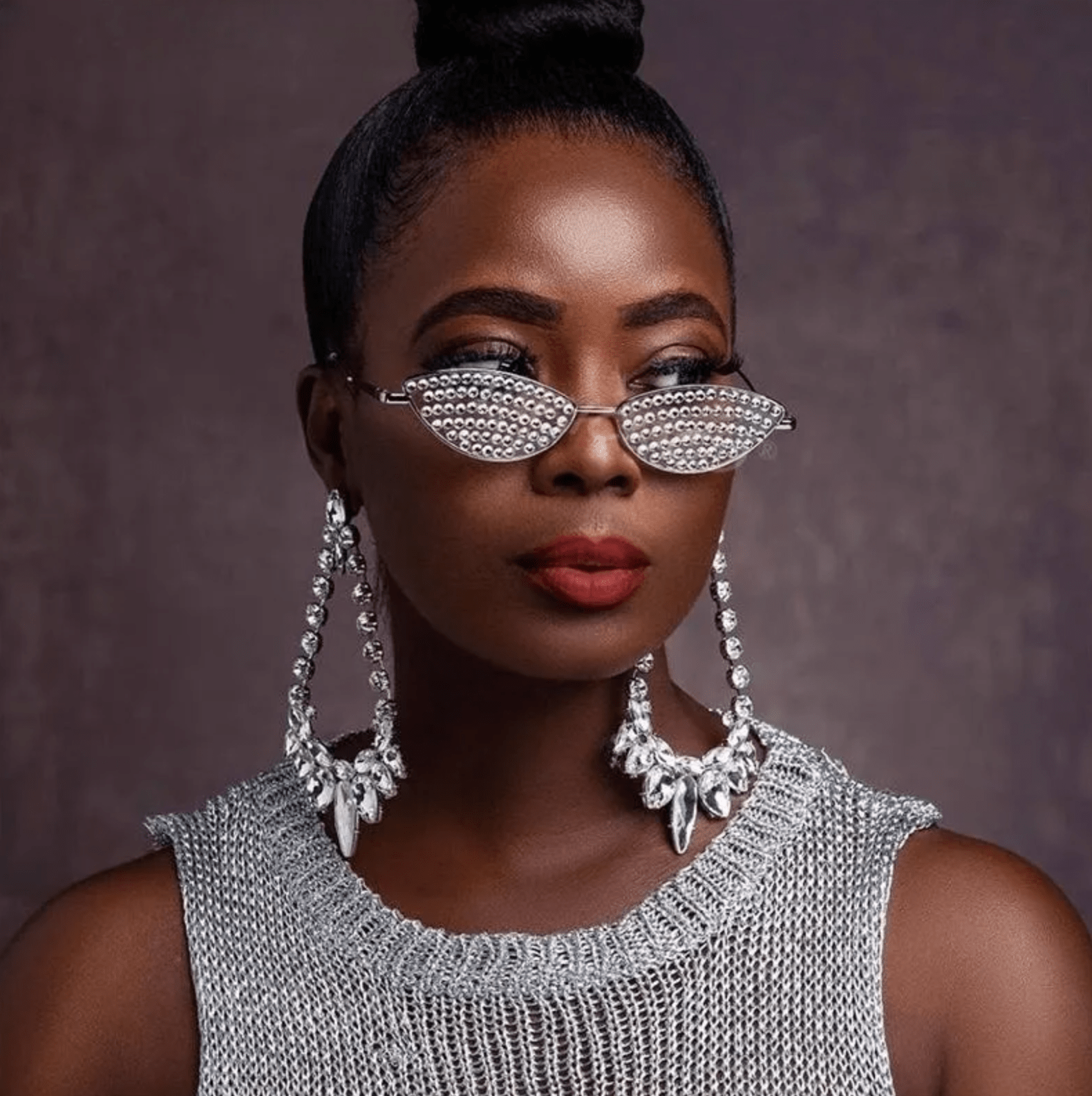 CAT-EYE Rhinestone Sun Glasses Image secondaire du produit