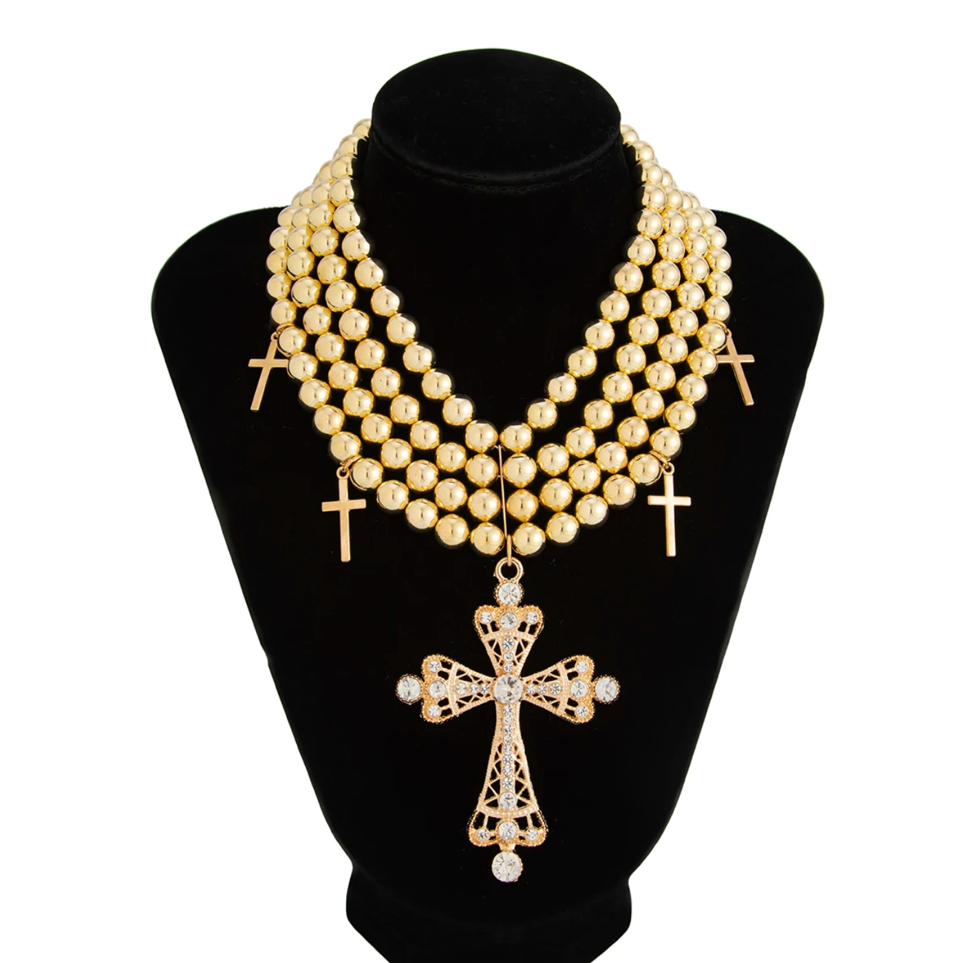 CATHEDRAL Layered Pendant Necklace-necklace-SAINT CHIC