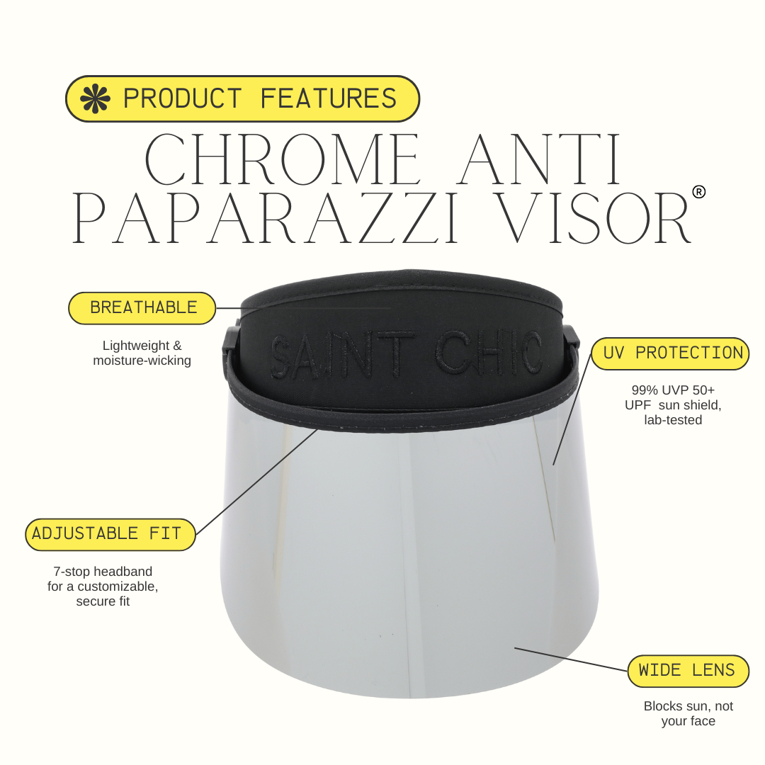 Chrome Anti Paparazzi Visor®-Hats-SAINT CHIC