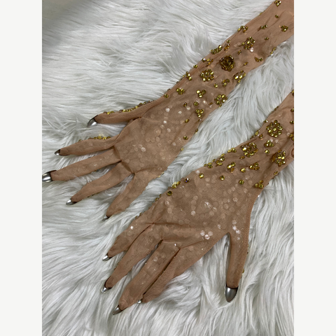 CLAWS OF GOLD Mesh Gloves