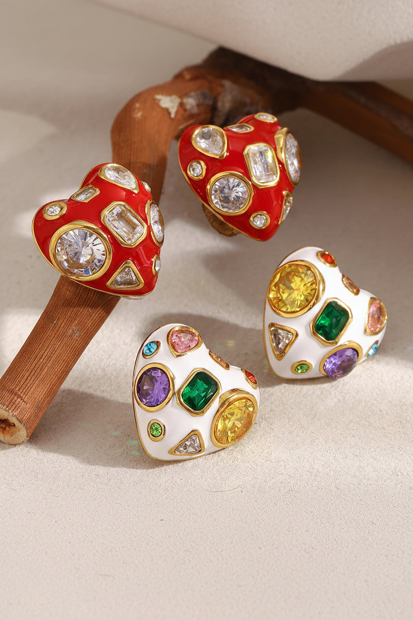 CONFETTI Stud Earrings-earring-SAINT CHIC Image principale du produit