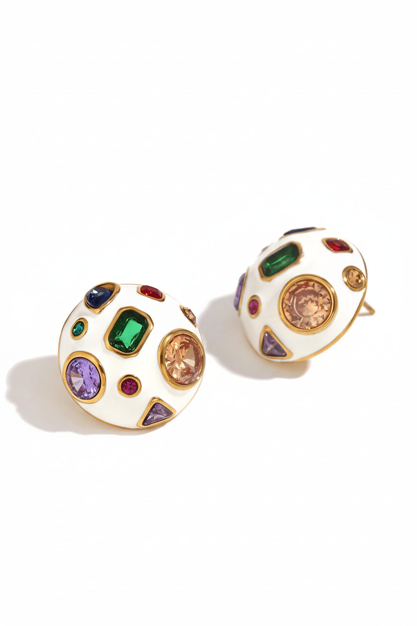 CONFETTI Stud Earrings-earring-SAINT CHIC