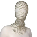 COVR Rhinestone Mesh Hood – Avant-Garde Statement-Hat-SAINT CHIC