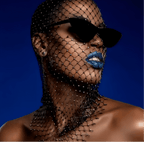 COVR Rhinestone Mesh Hood – Avant-Garde Statement-Hat-SAINT CHIC