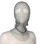 COVR Rhinestone Mesh Hood – Avant-Garde Statement-Hat-SAINT CHIC