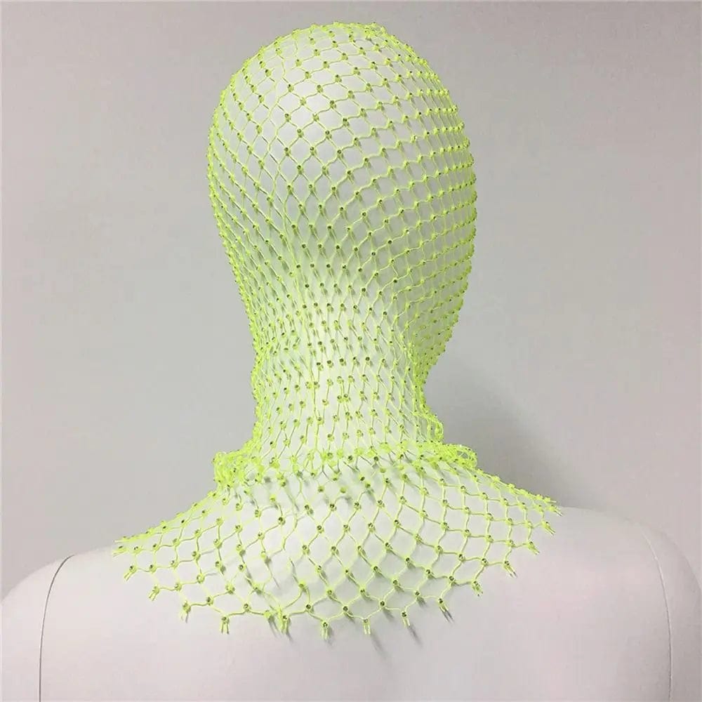 COVR Rhinestone Mesh Hood – Avant-Garde Statement-Hat-SAINT CHIC