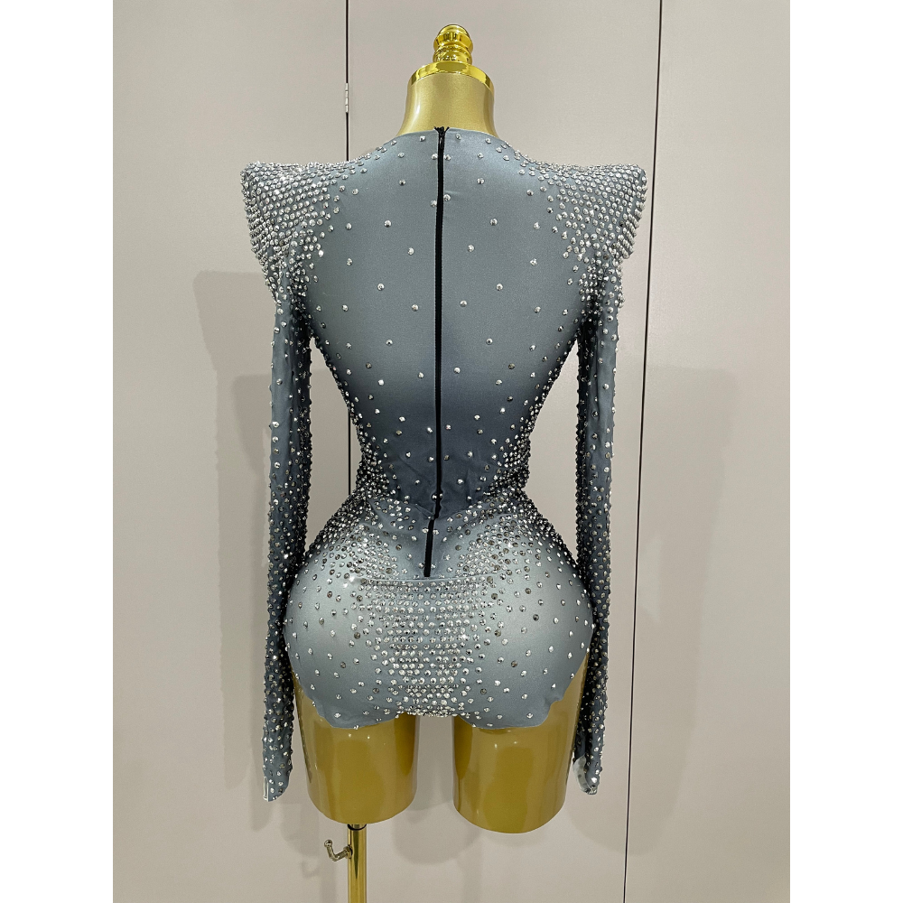 CRYSTALIZE Bodysuit-Bodysuit-SAINT CHIC