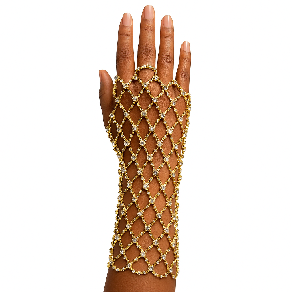 CRYSTAL Mesh Arm Cuff Bracelet