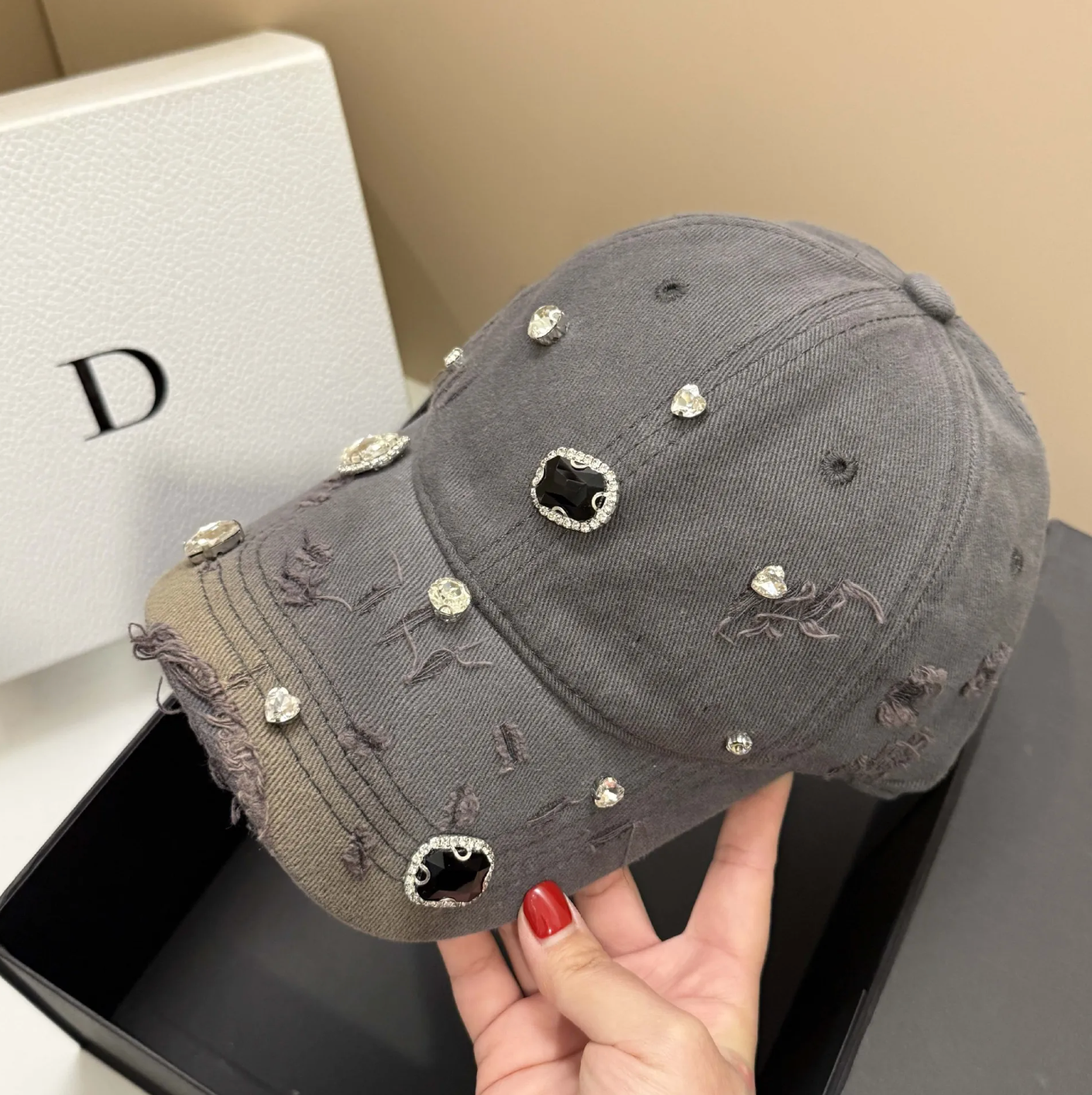 DIAMANTÉ Baseball Cap-hat-SAINT CHIC
