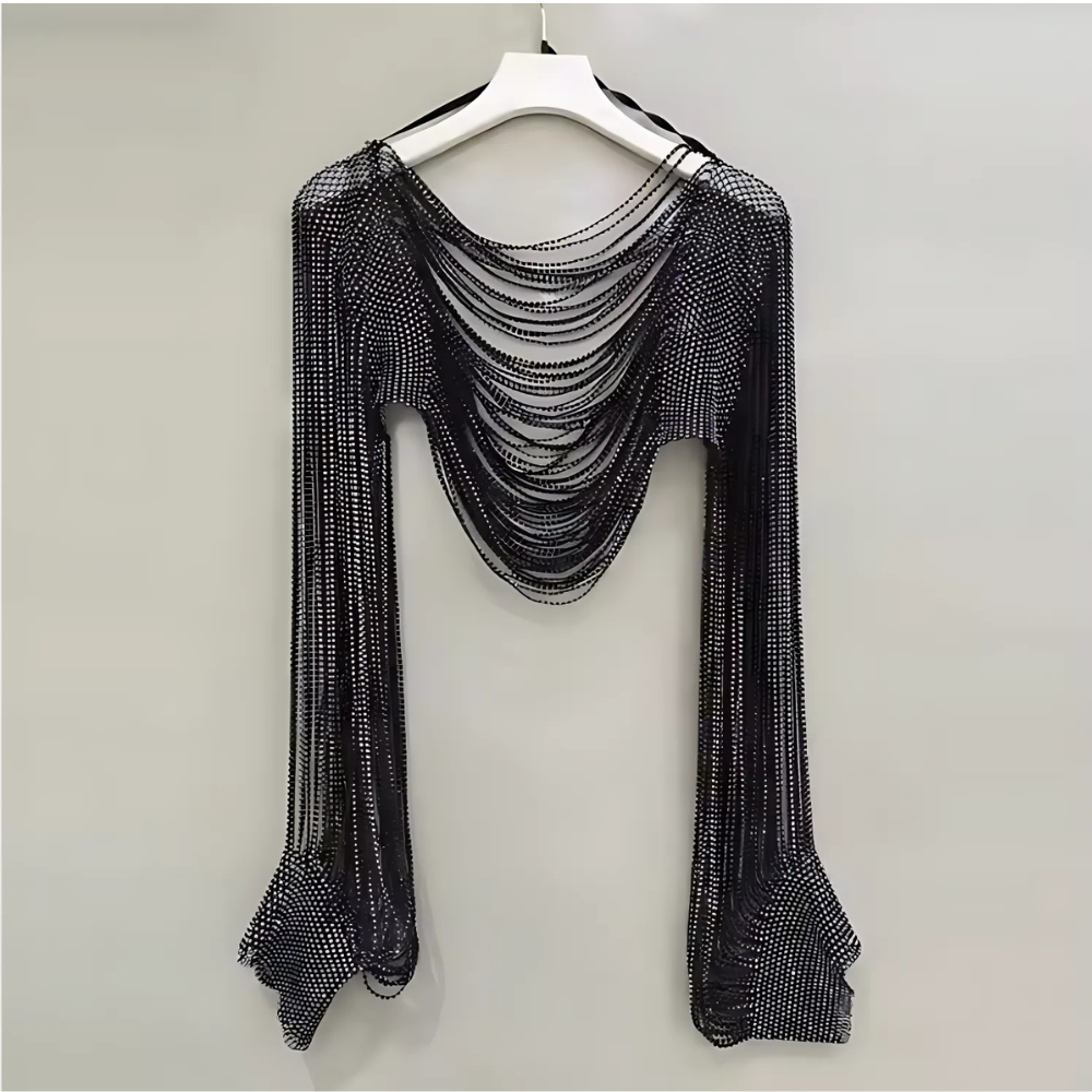 DIAMONDA Chainmail Shawl Top-body jewelry-SAINT CHIC Image principale du produit