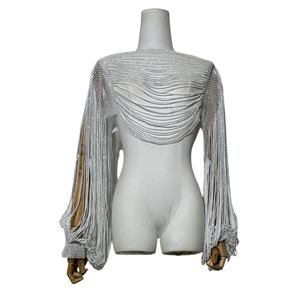 DIAMONDA Chainmail Shawl Top-body jewelry-SAINT CHIC