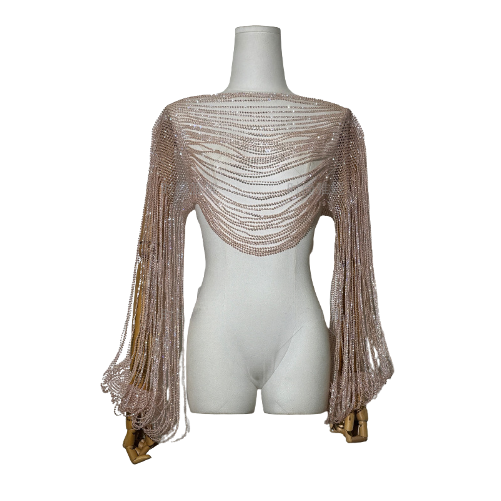 DIAMONDA Chainmail Shawl Top-body jewelry-SAINT CHIC